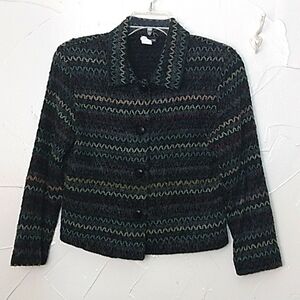 Vtg. Mohair Blend Sweater Jacket Sz Med Office‎ Siren Corp Core
